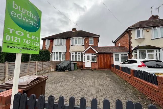 Thumbnail Semi-detached house to rent in Valley Road, Solihull