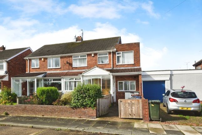 Thumbnail Semi-detached house for sale in Larchwood Avenue, Fawdon, Newcastle Upon Tyne