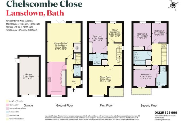 Detached house for sale in Chelscombe Close, Lansdown, Bath, Somerset