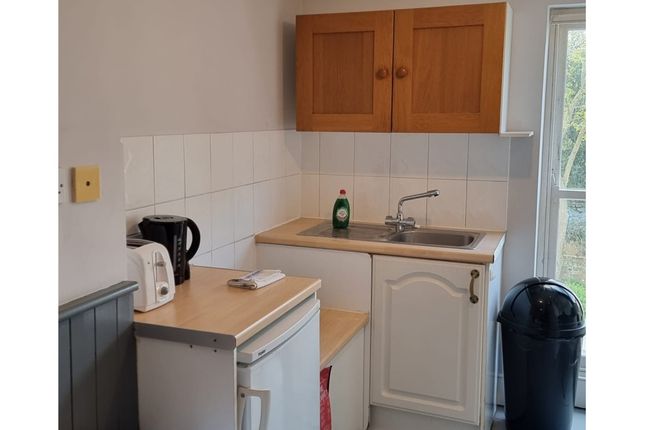 A Functional Kitchenette With Ample Storage And Na...