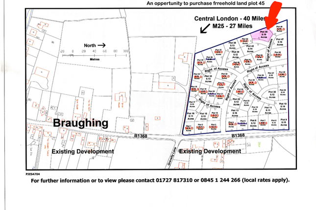 Thumbnail Land for sale in Hay Street, Braughing