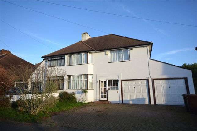Thumbnail Semi-detached house to rent in Stoneleigh Crescent, Epsom, Surrey