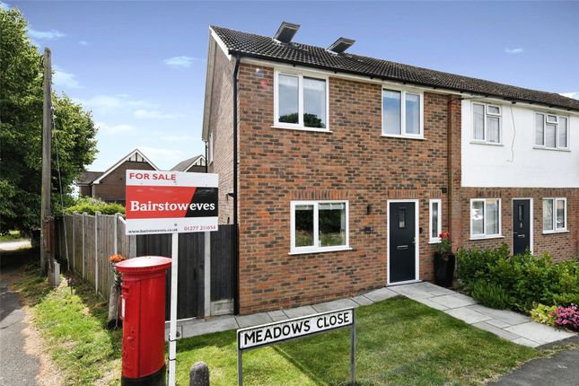 Thumbnail End terrace house for sale in Meadows Close, Ingrave, Brentwood, Essex