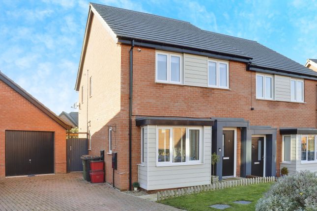 Thumbnail Semi-detached house for sale in Lewis Close, Ibstock, Leicestershire