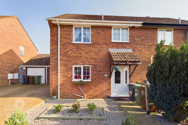 Thumbnail Semi-detached house for sale in Mill Croft Close, Costessey, Norwich