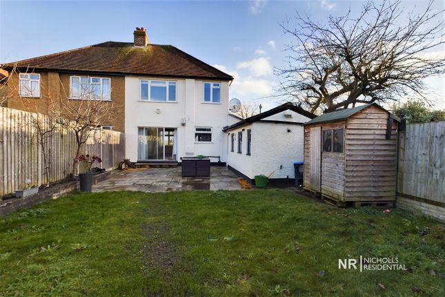 Semi-detached house for sale in Somerset Avenue, Chessington, Surrey.