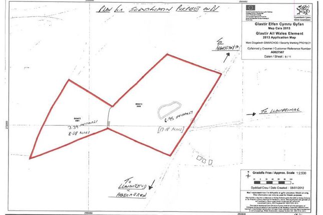 Land for sale in Llanddeiniol, Llanrhystud