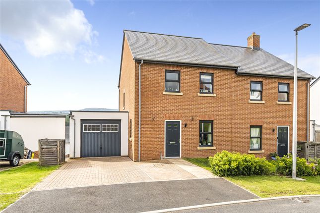 Thumbnail Semi-detached house for sale in Redvers Close, Crediton, Devon