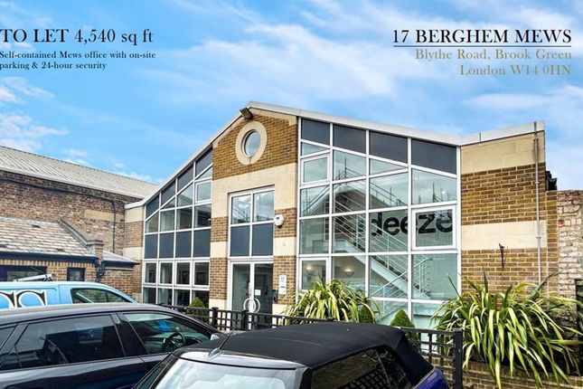 Office to let in Berghem Mews, Unit 17, Blythe Road, Brook Green, London