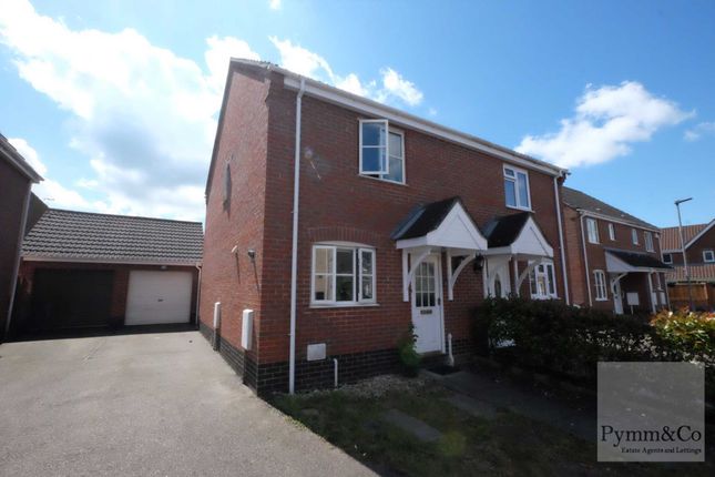 Thumbnail Semi-detached house to rent in Red Admiral Close, Wymondham