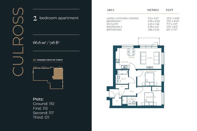 Flat for sale in Plot 110, 'the Culross', Forthview, Ferrymuir Gait, South Queensferry