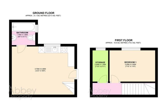 Thumbnail Flat to rent in Stratford Road, (Middle)