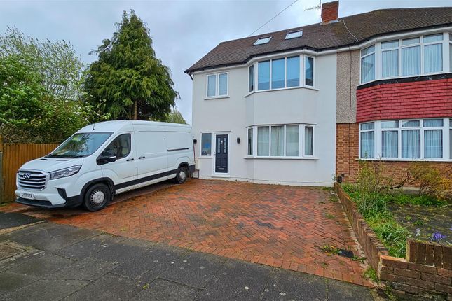 Thumbnail Semi-detached house to rent in Clovelly Avenue, Ickenham, Uxbridge