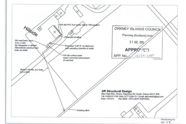 Land for sale in Hillside, Rapness, Westray, Orkney