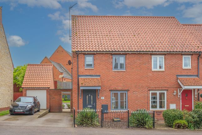 Thumbnail End terrace house for sale in Cransley Rise, Mawsley, Kettering
