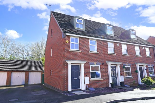 Thumbnail End terrace house for sale in Percival Way, Groby, Leicester, Leicestershire