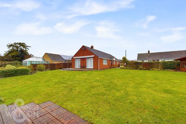 Thumbnail Detached bungalow for sale in The Street, Hapton, Norwich