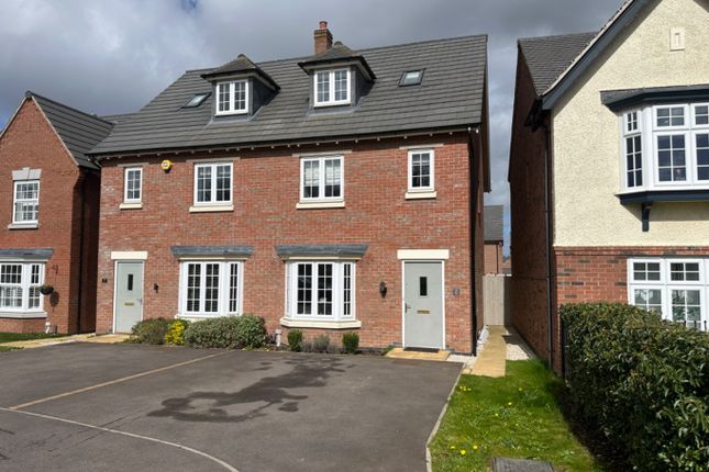 Thumbnail Semi-detached house for sale in Bennett Close, Hugglescote, Coalville, Leicestershire