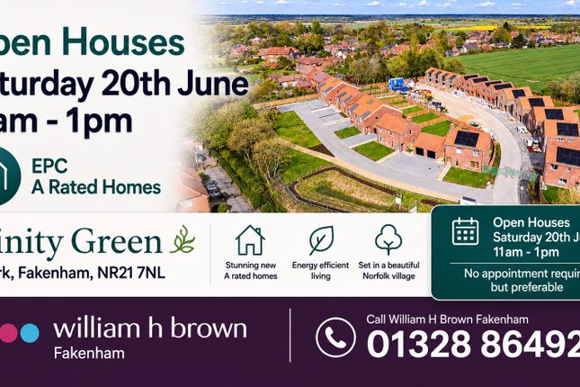 3-bed house on Trinity Green, Plot 8, The Foxglove, Whissonsett Road, Fakenham, £375,000