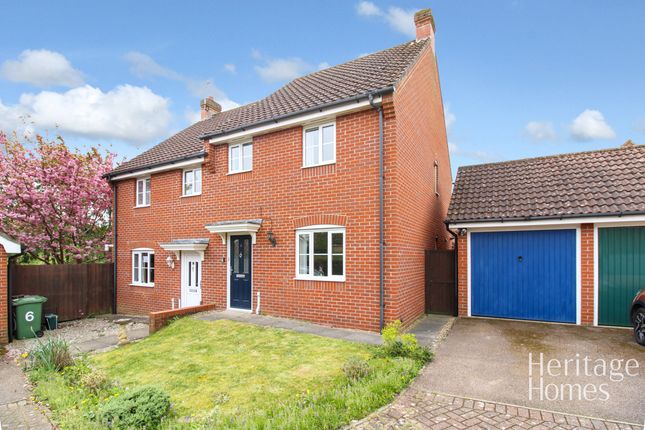 Semi-detached house for sale in Coltsfoot Road, Horsford, Norwich