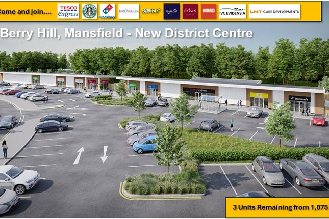 Retail premises to let in New District Centre, Adamsway, Berry Hill, Mansfield