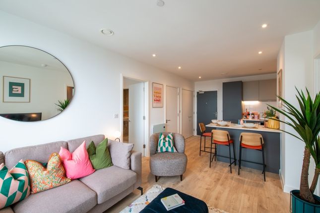Bright And Modern Living Room With Stylish Grey So...
