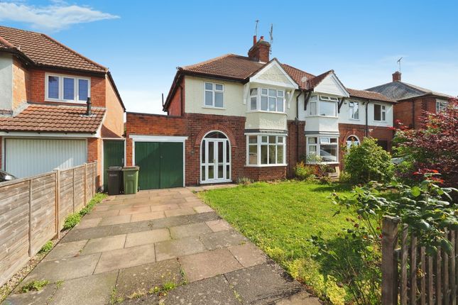 Thumbnail Semi-detached house for sale in Southfields Avenue, Oadby, Leicester