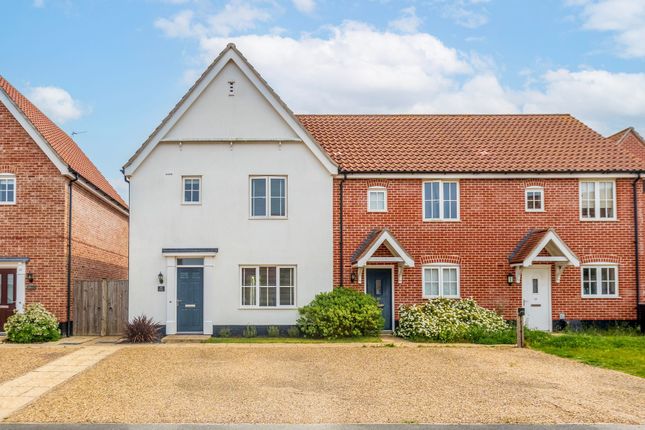 Thumbnail End terrace house for sale in Smedley Close, North Walsham