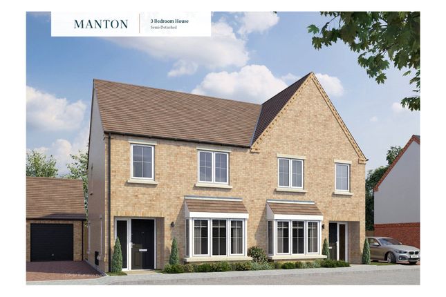 Thumbnail Semi-detached house for sale in Manton, Taggart Homes, Bracken Fields, Bracken Lane, Retford