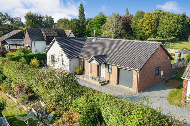 Thumbnail Detached bungalow for sale in Toprow, Wreningham, Norwich