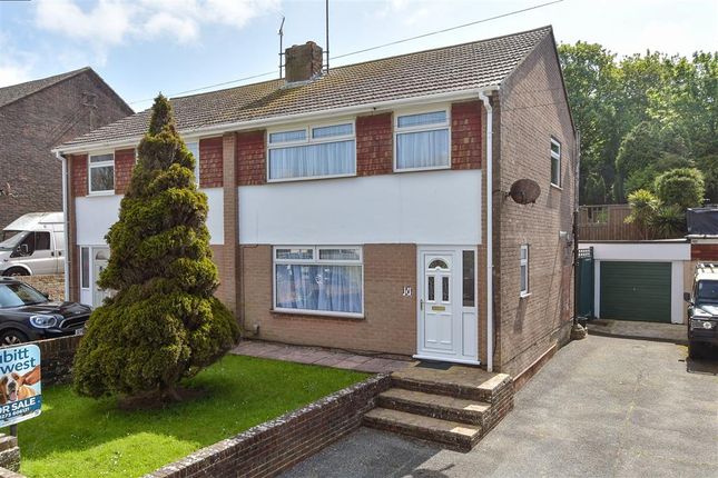 Thumbnail Semi-detached house for sale in Lockwood Crescent, Woodingdean, Brighton, East Sussex