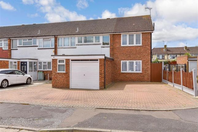Thumbnail End terrace house for sale in West Malling Way, Hornchurch, Essex