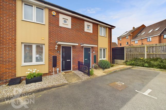 Thumbnail Terraced house for sale in Red Admiral Close, Costessey, Norwich