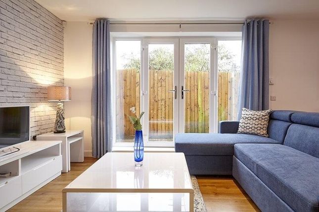 Bright And Inviting Contemporary Living Room Featu...