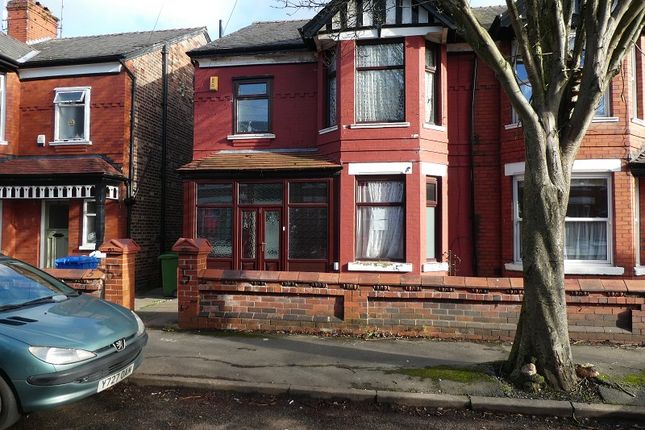 Thumbnail Semi-detached house for sale in Leighton Road, Old Trafford, Manchester.