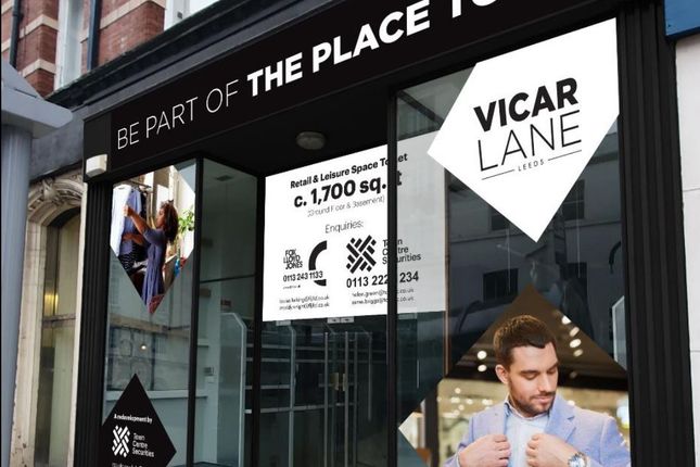 Thumbnail Retail premises to let in Vicar Lane, Leeds