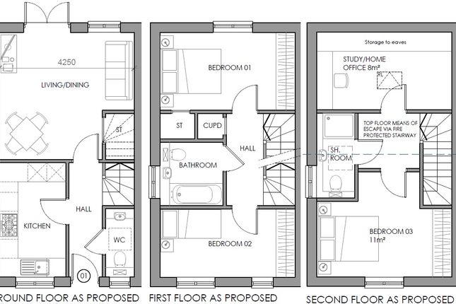 End terrace house for sale in Welland Way, Northampton