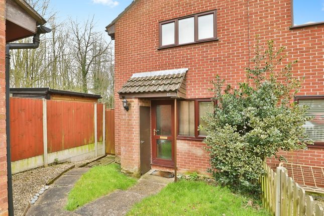 Thumbnail End terrace house for sale in Webster Close, Stoke Holy Cross, Norwich