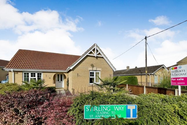 Thumbnail Detached bungalow for sale in Stirling Way, Sutton, Ely