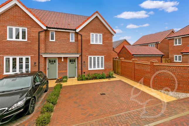 Thumbnail Semi-detached house for sale in Daisy Way, Stowupland, Stowmarket