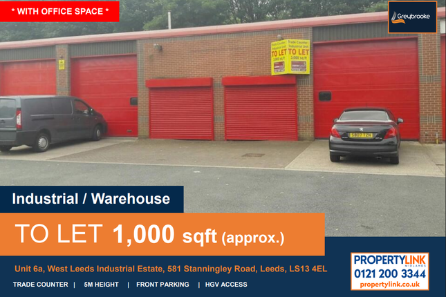 Thumbnail Light industrial to let in Stanningley Road, Leeds