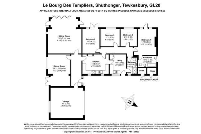 Bungalow for sale in Le Bourg Des Templiers Shuthonger, Tewkesbury, Gloucestershire