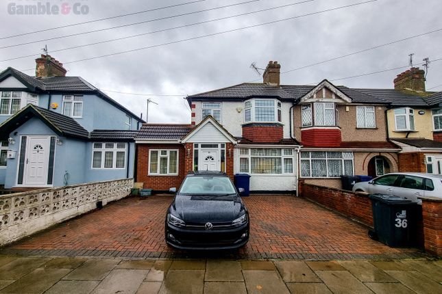 Thumbnail End terrace house for sale in Launceston Gardens, Perivale, Greenford