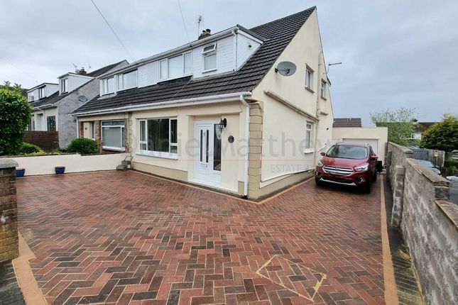 Semi-detached house for sale in Treharne Drive, Pen-Y-Fai, Bridgend County.