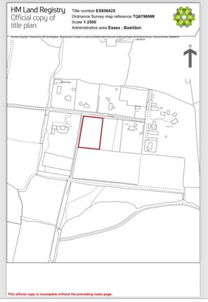 Land for sale in Buckwyns, Billericay, Essex