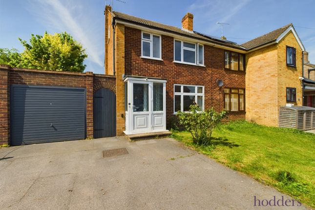 Thumbnail Semi-detached house for sale in Gaveston Close, Byfleet, Surrey