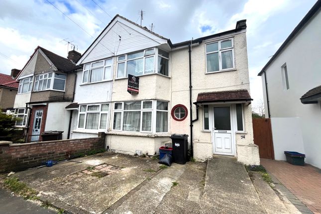 Thumbnail Semi-detached house to rent in Sunningdale Avenue, Feltham, Middlesex