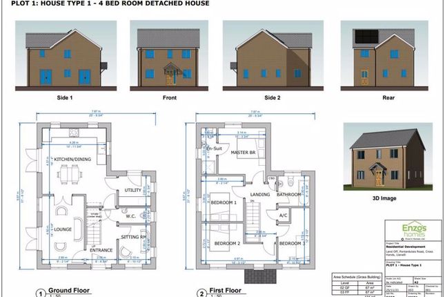 Thumbnail Detached house for sale in Plot 1, Clos Nantglas, Pontardulais Road, Llanelli Ref#00016568