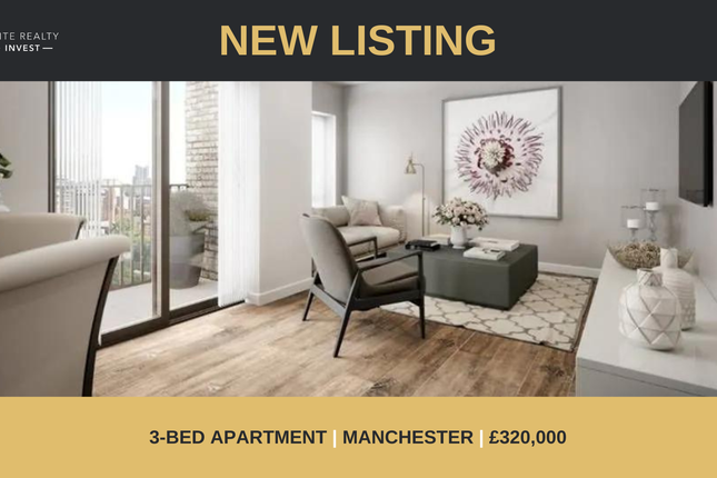 3-bed flat on 54, Worrall Street, Manchester, £320,000