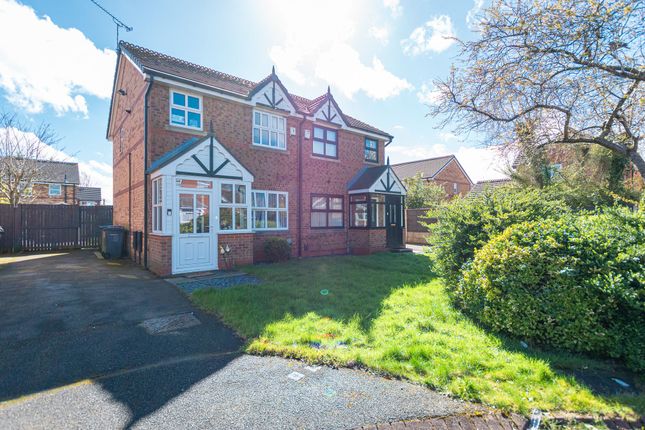 Thumbnail Semi-detached house for sale in Spinnerette Close, Leigh